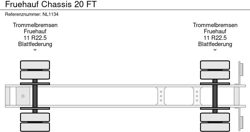 Полуприцеп-контейнеровоз/ Сменный кузов Fruehauf Chassis 20 FT: фото 12