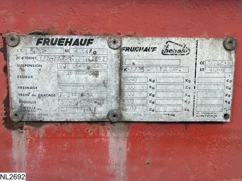 Полуприцеп-контейнеровоз/ Сменный кузов Fruehauf Container 20 FT, Steel suspension: фото 8