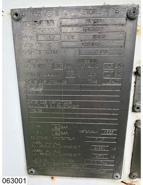 MAISONNEUVE gas 7130 Liter, GAS, 1 Compartment - Полуприцеп-цистерна: фото 4 MAISONNEUVE gas 7130 Liter, GAS, 1 Compartment - Полуприцеп-цистерна: фото 4