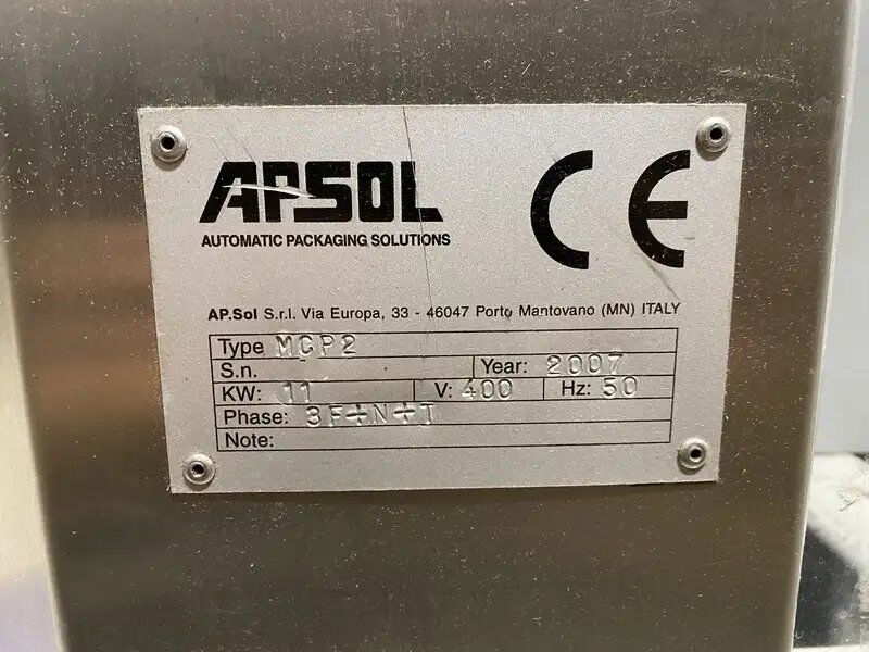 Used Case Packer Apsol MCP2 3500 bph - Упаковочное оборудование: фото 3 Used Case Packer Apsol MCP2 3500 bph - Упаковочное оборудование: фото 3