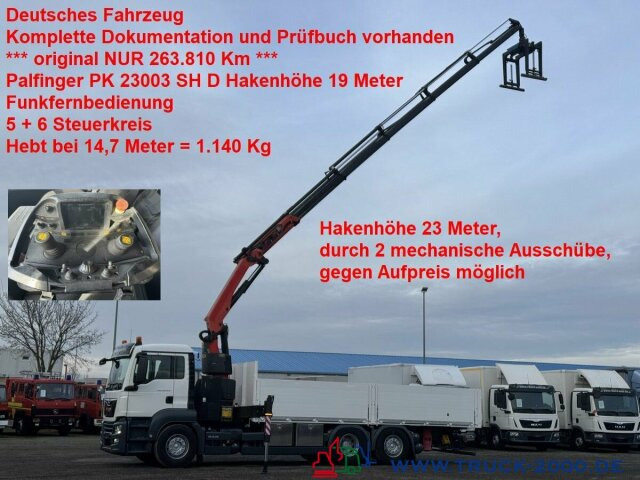 MAN TGS 26.420 Palfinger Pk23002SH 19m H.Höhe 263TKM - Автоманипулятор, Грузовик бортовой/ Платформа: фото 1 MAN TGS 26.420 Palfinger Pk23002SH 19m H.Höhe 263TKM - Автоманипулятор, Грузовик бортовой/ Платформа: фото 1