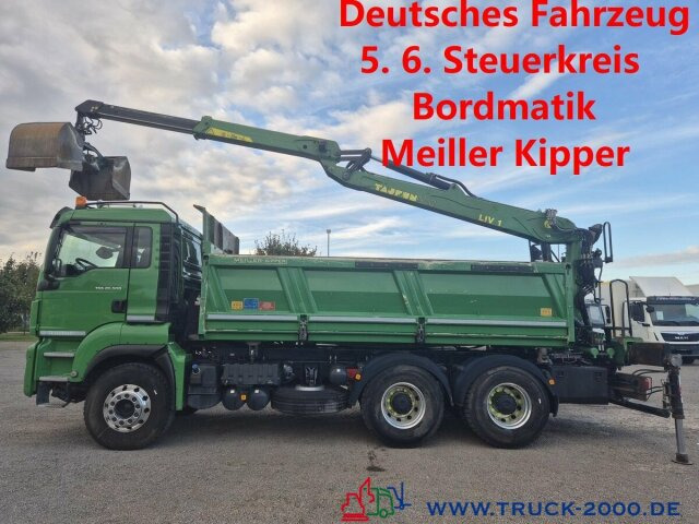 MAN TGS 26.500 6x4 Meiller + Kran + Bordmatik 137TKM - Самосвал, Автоманипулятор: фото 1 MAN TGS 26.500 6x4 Meiller + Kran + Bordmatik 137TKM - Самосвал, Автоманипулятор: фото 1