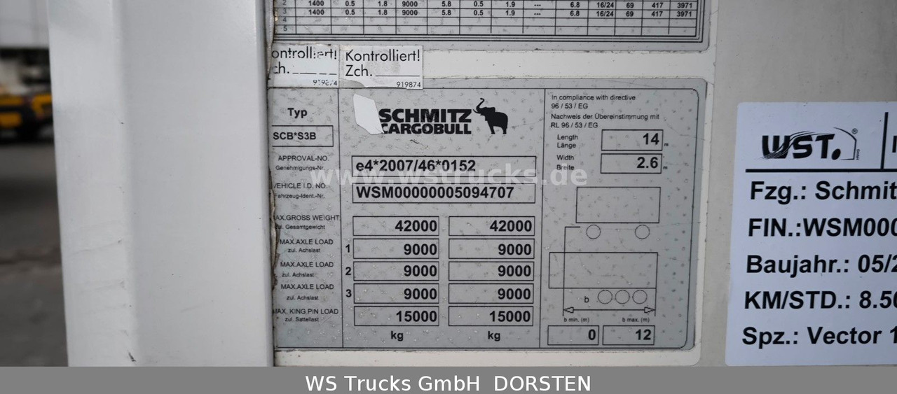 Schmitz Cargobull SKO 24 Kühlauflieger Vector 1550 Strom/Diesel - Полуприцеп-рефрижератор: фото 5 Schmitz Cargobull SKO 24 Kühlauflieger Vector 1550 Strom/Diesel - Полуприцеп-рефрижератор: фото 5