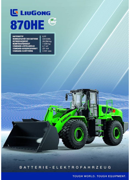 LIUGONG 870 HE vollelektrisch, 24.2 t, 4.7-5.2 cbm - Колёсный погрузчик: фото 1 LIUGONG 870 HE vollelektrisch, 24.2 t, 4.7-5.2 cbm - Колёсный погрузчик: фото 1