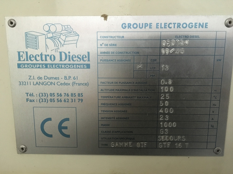 Lombardini LDW1204/B2 GENERATOR 16 KVA USED - Электрогенератор: фото 5 Lombardini LDW1204/B2 GENERATOR 16 KVA USED - Электрогенератор: фото 5