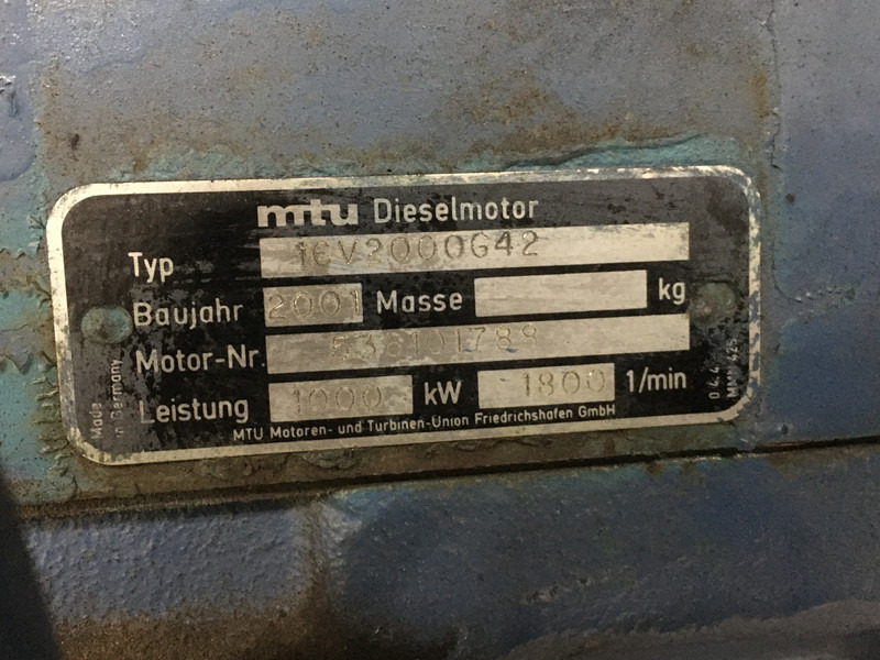 MTU 16V2000G42 USED - Строительная техника: фото 5 MTU 16V2000G42 USED - Строительная техника: фото 5