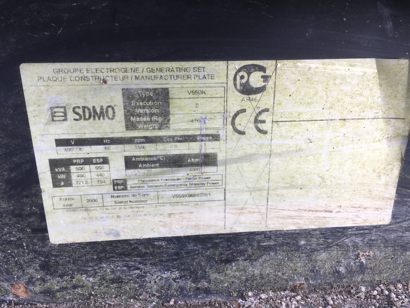 Volvo V550K GENERATOR 550KVA USED - Электрогенератор: фото 5 Volvo V550K GENERATOR 550KVA USED - Электрогенератор: фото 5