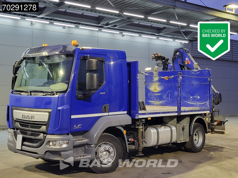 DAF LF 260 LF 4X2 Hiab 111 B-2 HIDUO Crane Kran Remote control Automatic ACC Euro 6 - Грузовик бортовой/ Платформа, Автоманипулятор: фото 1 DAF LF 260 LF 4X2 Hiab 111 B-2 HIDUO Crane Kran Remote control Automatic ACC Euro 6 - Грузовик бортовой/ Платформа, Автоманипулятор: фото 1