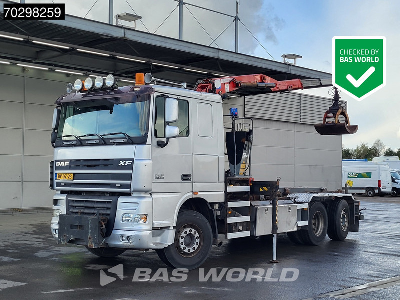 DAF XF105.410 XF 6X2 NL-Truck HMF 1643 Z2 Crane 24T Container system Lift+Steering-Axle Euro 5 - Тросовый мультилифт, Автоманипулятор: фото 1 DAF XF105.410 XF 6X2 NL-Truck HMF 1643 Z2 Crane 24T Container system Lift+Steering-Axle Euro 5 - Тросовый мультилифт, Автоманипулятор: фото 1