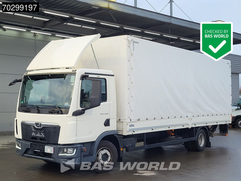 MAN TGL 12.250 4X2 12tonner 1500kg Ladebordwand Automatic Cruise Control Euro 6 - Тентованный грузовик: фото 1 MAN TGL 12.250 4X2 12tonner 1500kg Ladebordwand Automatic Cruise Control Euro 6 - Тентованный грузовик: фото 1