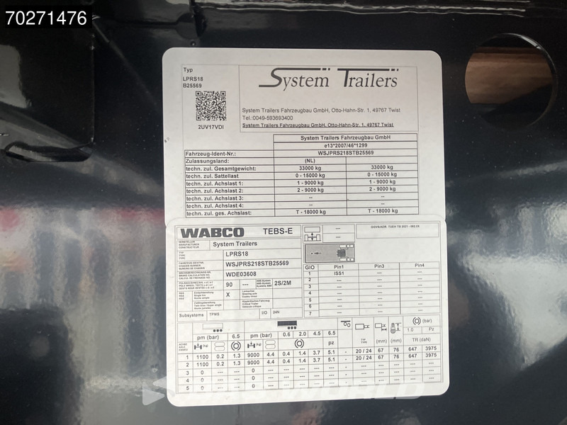 SYSTEM TRAILERS LPRS18 NEW Tailgate Lenkachse Hartholz-Bodenn в лизинг SYSTEM TRAILERS LPRS18 NEW Tailgate Lenkachse Hartholz-Bodenn: фото 20