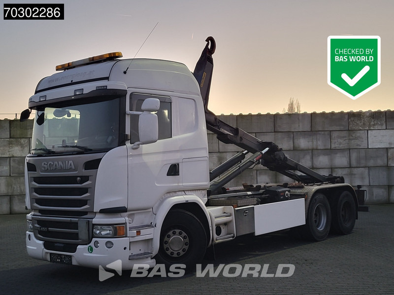 Scania G450 6X2 HIAB XR21Z59 containersystem 3-pedals Retarder Lift-Axle Euro 6 - Крюковой мультилифт: фото 1 Scania G450 6X2 HIAB XR21Z59 containersystem 3-pedals Retarder Lift-Axle Euro 6 - Крюковой мультилифт: фото 1