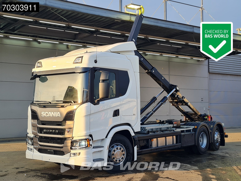 Scania G460 6X2 NEW! 20tons HIAB Containersystem Lift+Steering Axle Automatic Retarder Euro 6 - Крюковой мультилифт: фото 1 Scania G460 6X2 NEW! 20tons HIAB Containersystem Lift+Steering Axle Automatic Retarder Euro 6 - Крюковой мультилифт: фото 1