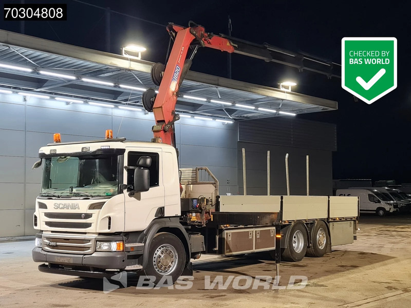 Scania P360 P 6X2 HMF 1820-K4 Kran Crane Lift+Steering Axle Air Suspension Euro 6 - Грузовик бортовой/ Платформа, Автоманипулятор: фото 1 Scania P360 P 6X2 HMF 1820-K4 Kran Crane Lift+Steering Axle Air Suspension Euro 6 - Грузовик бортовой/ Платформа, Автоманипулятор: фото 1