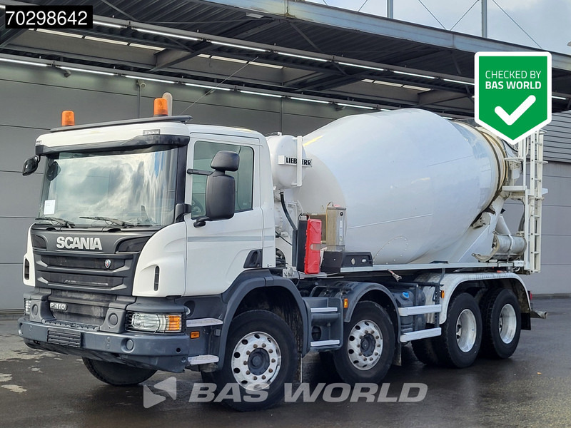 Scania P410 8X4 9m3 Liebherr mixer Automatic Steelsuspension Euro 6 - Автобетоносмеситель: фото 1 Scania P410 8X4 9m3 Liebherr mixer Automatic Steelsuspension Euro 6 - Автобетоносмеситель: фото 1
