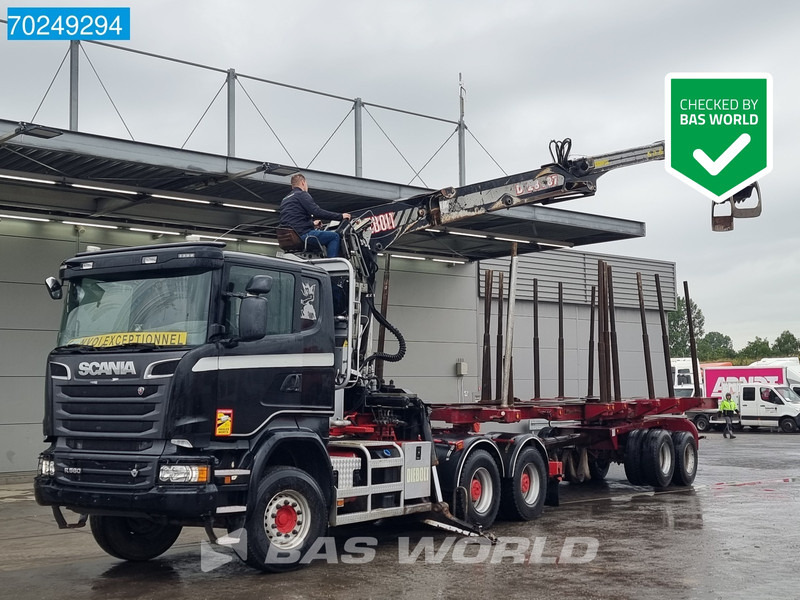 Scania R580 6X4 Holz Kran Diebolt D28 Full-Steell Extentable Trailer - Лесовоз, Автоманипулятор: фото 1 Scania R580 6X4 Holz Kran Diebolt D28 Full-Steell Extentable Trailer - Лесовоз, Автоманипулятор: фото 1