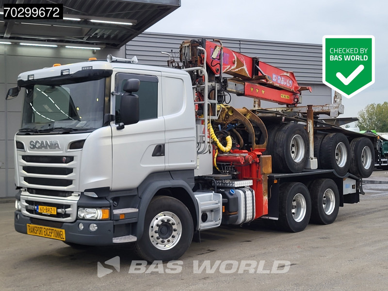 Scania R580 R 6X4 NL-Truck Diebolt D28.81 Kran Crane Holztransport + Dolly Retarder Euro 6 - Лесовоз, Автоманипулятор: фото 1 Scania R580 R 6X4 NL-Truck Diebolt D28.81 Kran Crane Holztransport + Dolly Retarder Euro 6 - Лесовоз, Автоманипулятор: фото 1