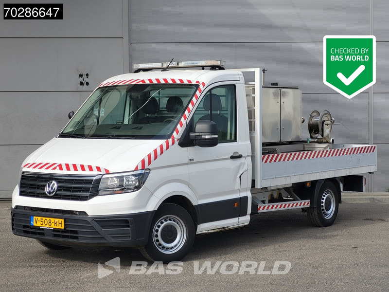 Малотоннажный бортовой грузовик Volkswagen Crafter 177pk Automaat Open Laadbak Reinigingswagen Trekhaak Airco Cruise Euro6 Pritsche Pickup Open Box Hogedrukspuit Waterpomp A/C Tow: фото 1