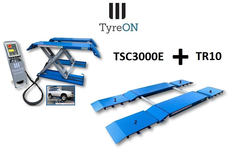 TSC3000E mobile mid rise car scissor lift 3000 kg + TR10 low profile ramp set - Оборудование для гаражей/ Мастерских: фото 1 TSC3000E mobile mid rise car scissor lift 3000 kg + TR10 low profile ramp set - Оборудование для гаражей/ Мастерских: фото 1