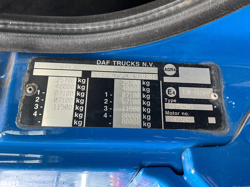 Мусоровоз DAF FAG 75 CF 250 Manual Gearbox Geesink/van Schijndel 17 m³: фото 19
