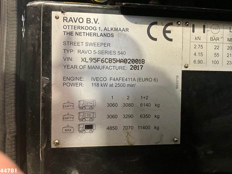 Ravo 540 CD Euro 6 with 3-rd brush в лизинг Ravo 540 CD Euro 6 with 3-rd brush: фото 17