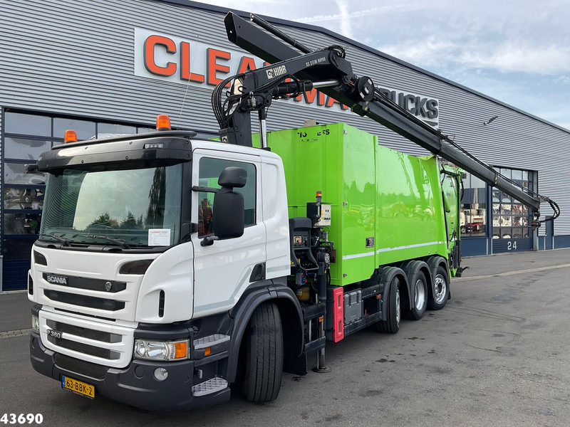 Scania P 360 Faun 18m³ + Hiab crane + Underground Container Washing Installation - Мусоровоз: фото 1 Scania P 360 Faun 18m³ + Hiab crane + Underground Container Washing Installation - Мусоровоз: фото 1
