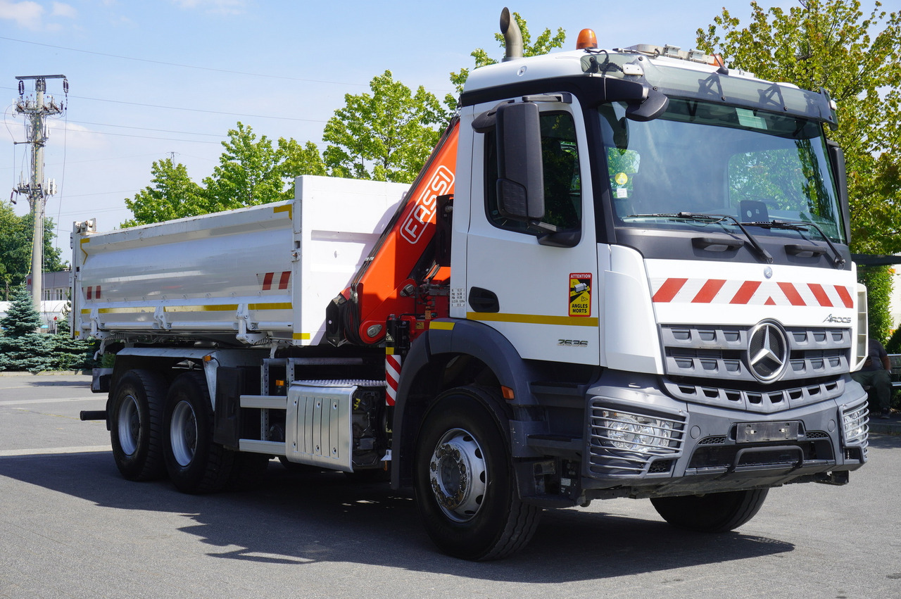 Самосвал, Автоманипулятор MERCEDES-BENZ AROCS 2636 / Fassi F155A.0.22 crane 6t / 120 tho. km / 3-sided dump truck / 2 x Bordmatic: фото 10