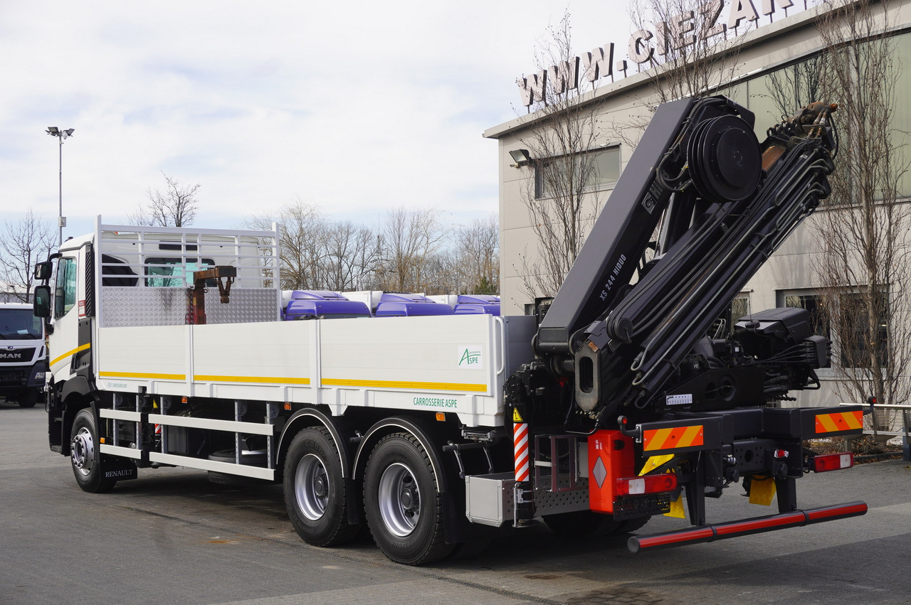 Лесовоз, Автоманипулятор для транспортировки леса RENAULT C430 / HIAB 244 EP-5 HIDUO crane 8400 kg 15 m / Platform with stanchions: фото 7