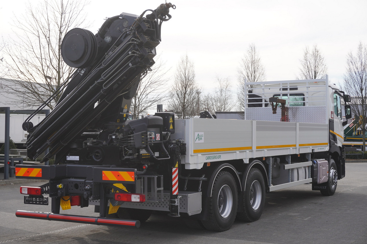 Лесовоз, Автоманипулятор для транспортировки леса RENAULT C430 / HIAB 244 EP-5 HIDUO crane 8400 kg 15 m / Platform with stanchions: фото 12
