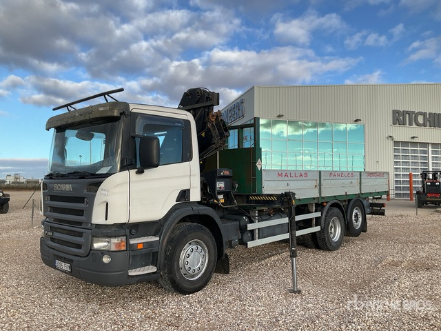 2007 Scania P340 2006 Hiab 144B-2 5 ton on 6x2 Flatbed Truck with Crane - Грузовик бортовой/ Платформа, Автоманипулятор: фото 3 2007 Scania P340 2006 Hiab 144B-2 5 ton on 6x2 Flatbed Truck with Crane - Грузовик бортовой/ Платформа, Автоманипулятор: фото 3