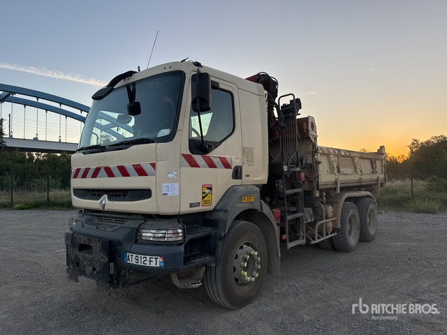 2006 Renault Kerax 2006 HMF on 6x4 Camion Bi-Benne ... Dump Truck with Crane - Самосвал, Автоманипулятор: фото 1 2006 Renault Kerax 2006 HMF on 6x4 Camion Bi-Benne ... Dump Truck with Crane - Самосвал, Автоманипулятор: фото 1