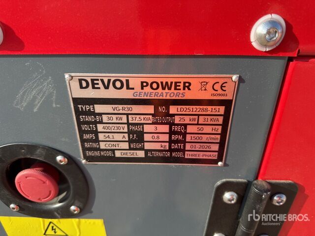 2026 Devol VG-R30 Skid-Mounted 30 kW (Unused) Generator Set - Электрогенератор: фото 5 2026 Devol VG-R30 Skid-Mounted 30 kW (Unused) Generator Set - Электрогенератор: фото 5