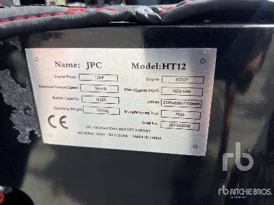 JPC HT12 Mini Pelle (Non Utilise) (Unused) - Мини-экскаватор: фото 5 JPC HT12 Mini Pelle (Non Utilise) (Unused) - Мини-экскаватор: фото 5
