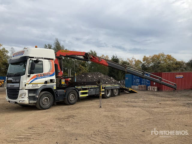 2017 DAF 8x2 Twin-Steer Sleeper Flatbed Truck with Crane - Грузовик бортовой/ Платформа, Автоманипулятор: фото 1 2017 DAF 8x2 Twin-Steer Sleeper Flatbed Truck with Crane - Грузовик бортовой/ Платформа, Автоманипулятор: фото 1