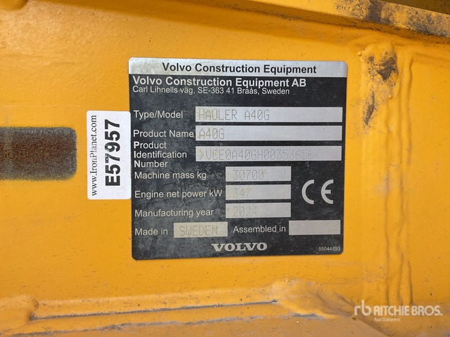 2024 Volvo A40G Articulated Dump Truck - Сочленённый самосвал: фото 2 2024 Volvo A40G Articulated Dump Truck - Сочленённый самосвал: фото 2