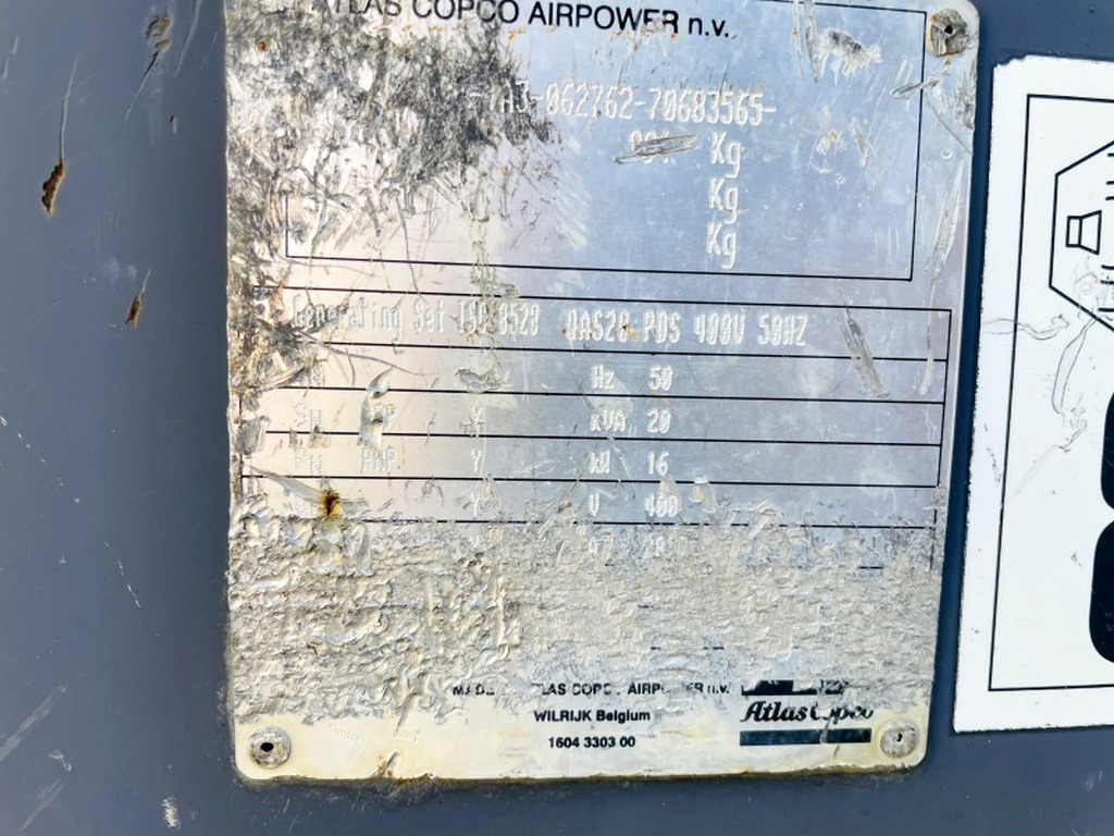 Atlas Copco QAS20 PDS (3916) - Электрогенератор: фото 3 Atlas Copco QAS20 PDS (3916) - Электрогенератор: фото 3
