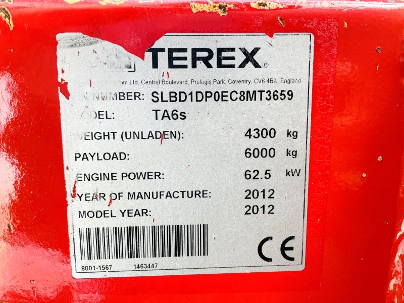 Terex TA6 (3594) - Мини-самосвал: фото 2 Terex TA6 (3594) - Мини-самосвал: фото 2