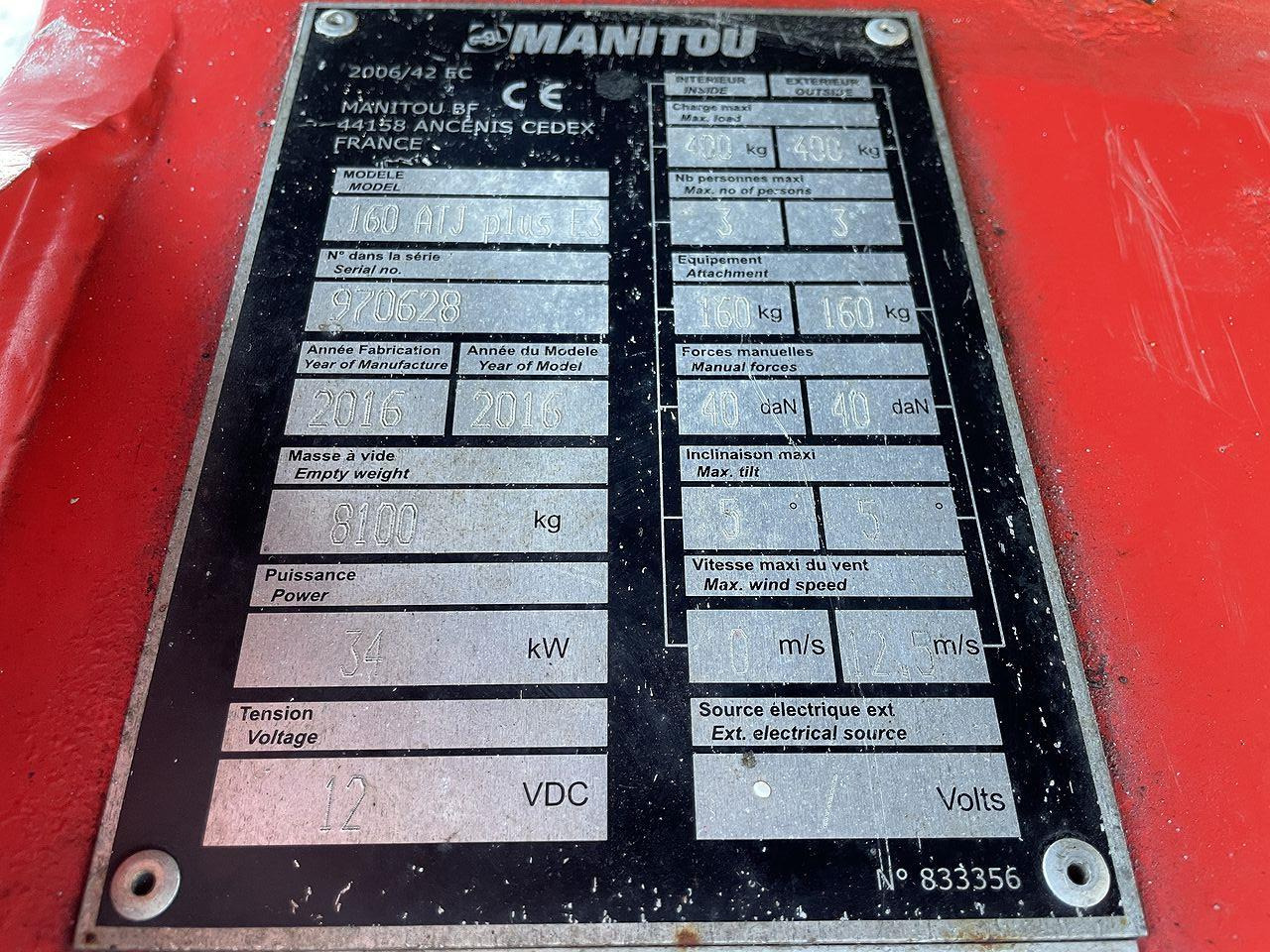 Коленчатый подъемник Manitou 160ATJ+ RC: фото 11