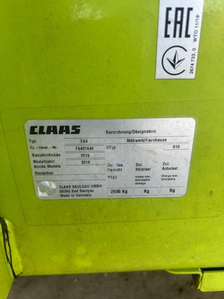 Косилка Claas Disco 9200 C contour: фото 9