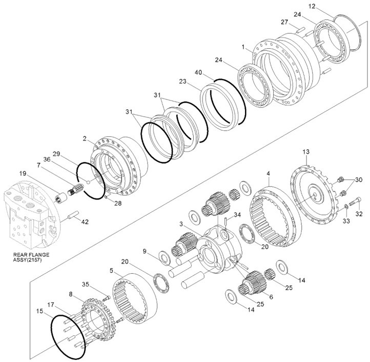 Hyundai 412B1001-0000 - 412B0003-1000 - Бортовой редуктор для Строительной техники: фото 1 Hyundai 412B1001-0000 - 412B0003-1000 - Бортовой редуктор для Строительной техники: фото 1