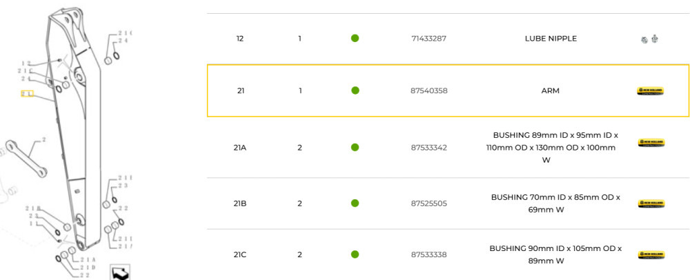 New Holland 84195553 - 87540358 - Стрела для Строительной техники: фото 1 New Holland 84195553 - 87540358 - Стрела для Строительной техники: фото 1