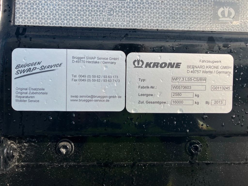 Тентованный кузов Krone Wechselbrücke Plane: фото 7 Тентованный кузов Krone Wechselbrücke Plane: фото 7