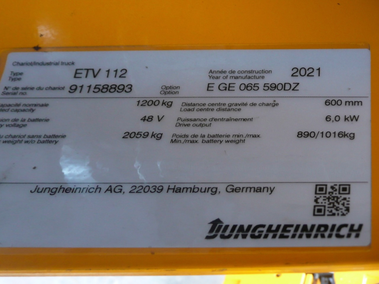 Ричтрак Jungheinrich ETV 112 590 DZ: фото 11