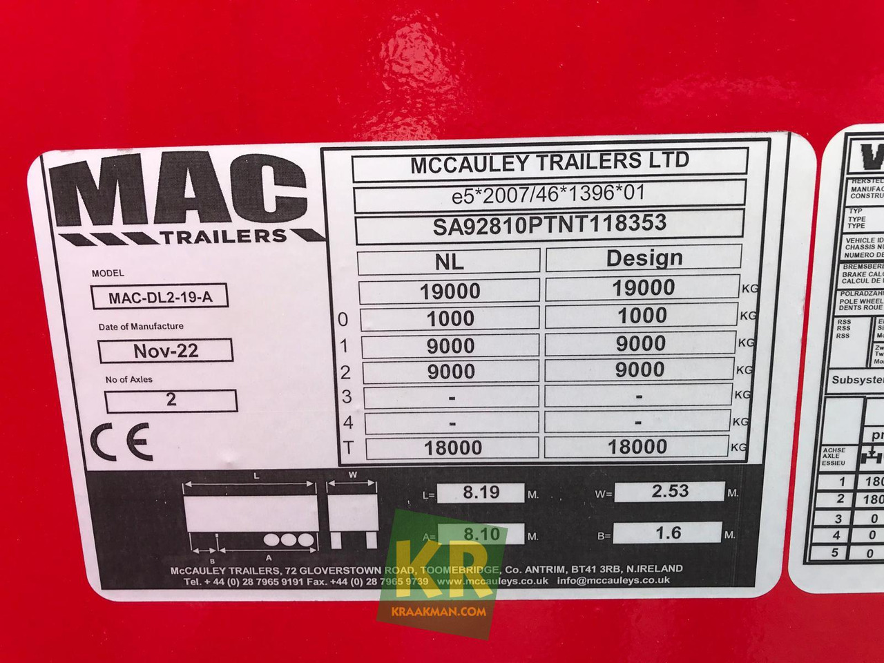 16 PREMIUM MAC Trailers - Низкорамный прицеп: фото 3 16 PREMIUM MAC Trailers - Низкорамный прицеп: фото 3