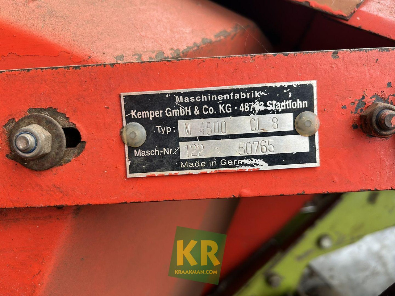 Kemper 4500 - Оборудование для кормоуборочного комбайна: фото 1 Kemper 4500 - Оборудование для кормоуборочного комбайна: фото 1
