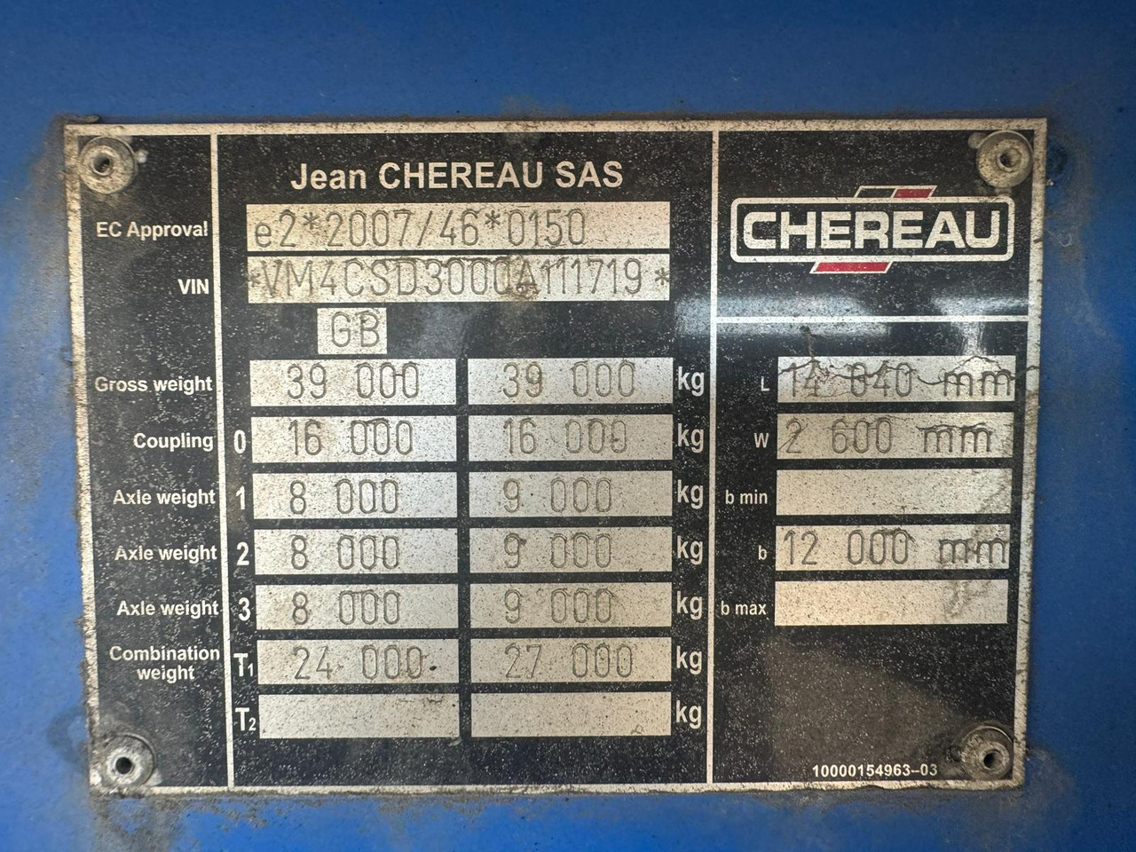 Chereau 2017 Vector 1550 - Полуприцеп-рефрижератор: фото 2 Chereau 2017 Vector 1550 - Полуприцеп-рефрижератор: фото 2