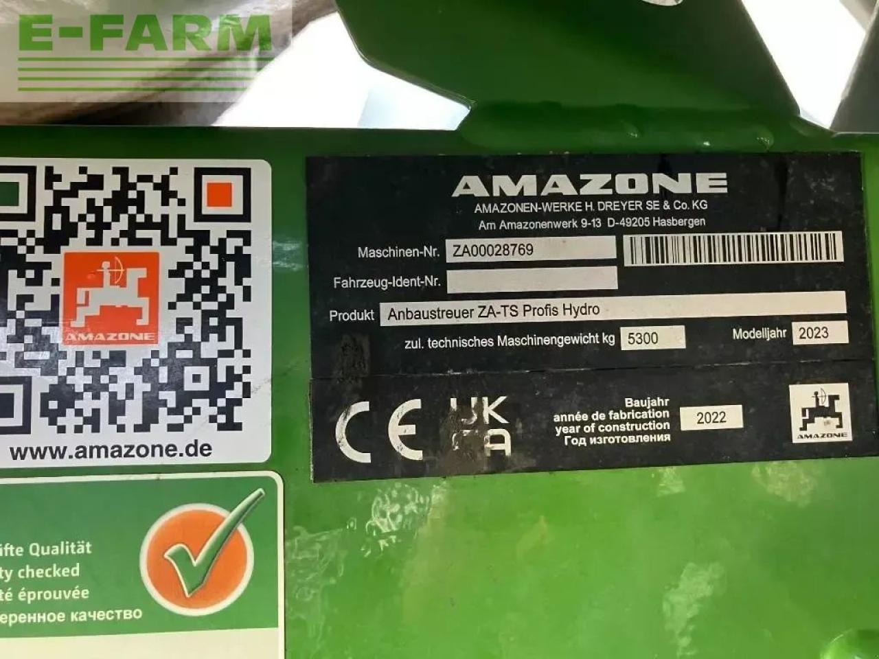 Amazone za-ts 4200 - Разбрасыватель удобрений: фото 4 Amazone za-ts 4200 - Разбрасыватель удобрений: фото 4