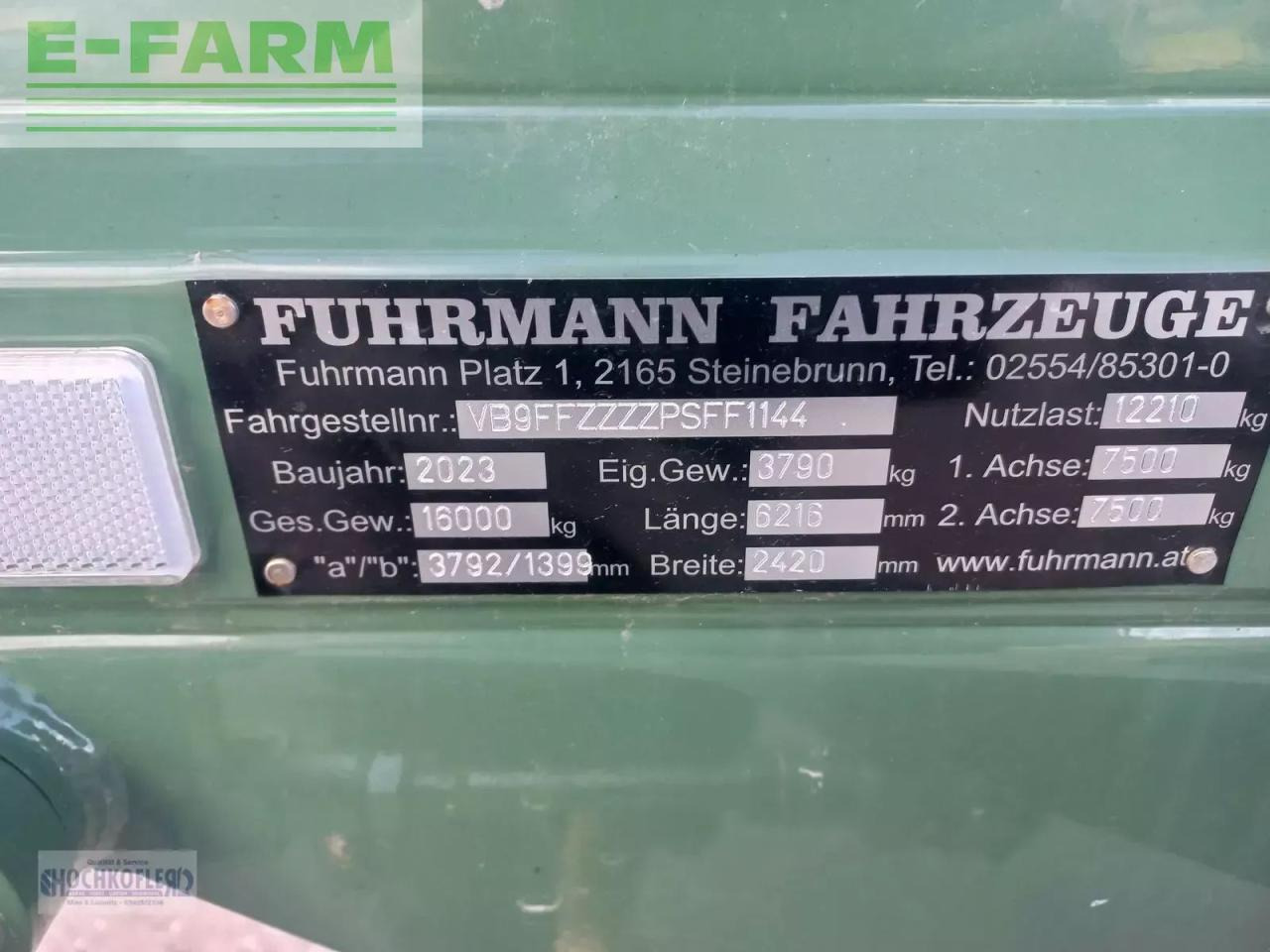Fuhrmann ff 15000 - Сельскохозяйственный прицеп-самосвал: фото 5 Fuhrmann ff 15000 - Сельскохозяйственный прицеп-самосвал: фото 5
