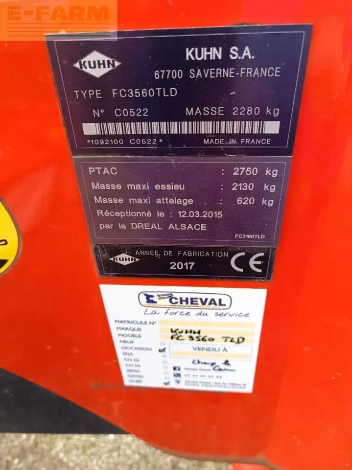 Kuhn fc3560tld - Косилка: фото 5 Kuhn fc3560tld - Косилка: фото 5