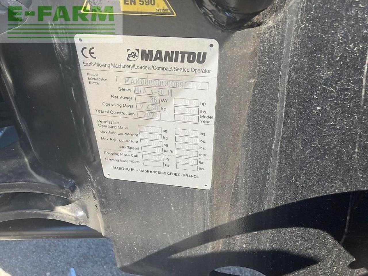 Компактный фронтальный погрузчик Manitou mla4-50: фото 10 Компактный фронтальный погрузчик Manitou mla4-50: фото 10